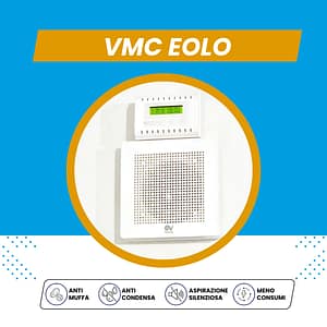 VMC Eolo Termovision: prodotto per ventilazione meccanica controllata, design compatto e termovisione integrata.